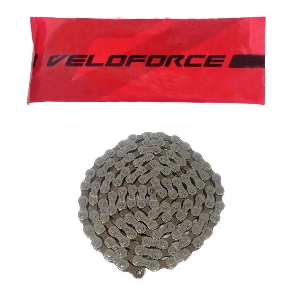 Corrente Bike Veloforce 8 Velocidades 116 Elos Bicicleta Mtb Speed