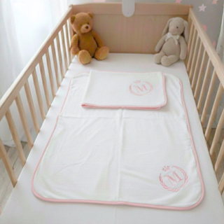 Kit 2 Cueiros Personalizado Com Inicial Do Nome Do Bebê Menino Menina Malha 100% Algodão 80cm em Oferta na Shopee