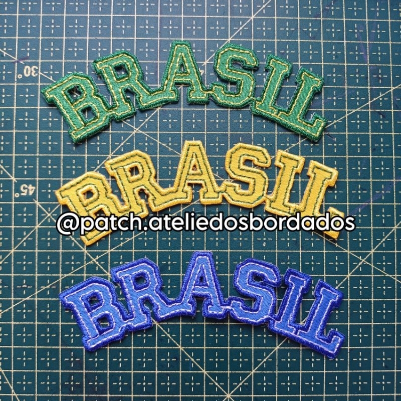 Adesivo de Roupa Aplique Patch Bordado Termocolante Brasil