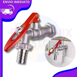 Torneira Esfera Porta Cadeado Metal Saída 3/4 – Uso em Jardim, Quintal e Lavanderia em Oferta na Shopee
