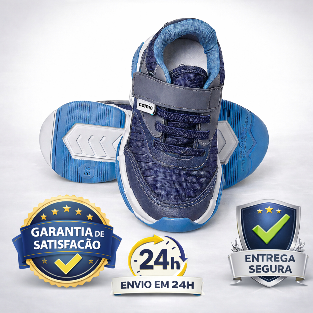 Tênis Infantil Menino Volta as Aulas Masculino Escolar Confortável Leve Original Camin · foto 2