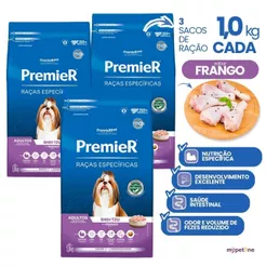 3 Ração Premier shih tzu adultos frango raças específicas 1kg