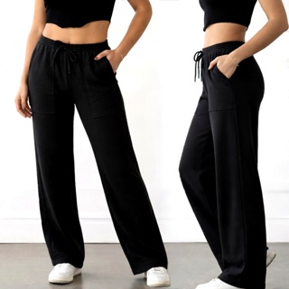 Calça Pantalona Moletinho Feminina Moletom Leve e Confortável em Oferta na Shopee
