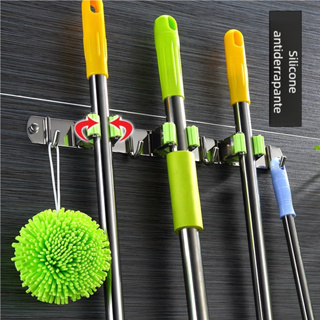 Não Perca! Suporte Multiuso Inox Parede - Gancho Vassoura Rodo Pá em Oferta na Shopee