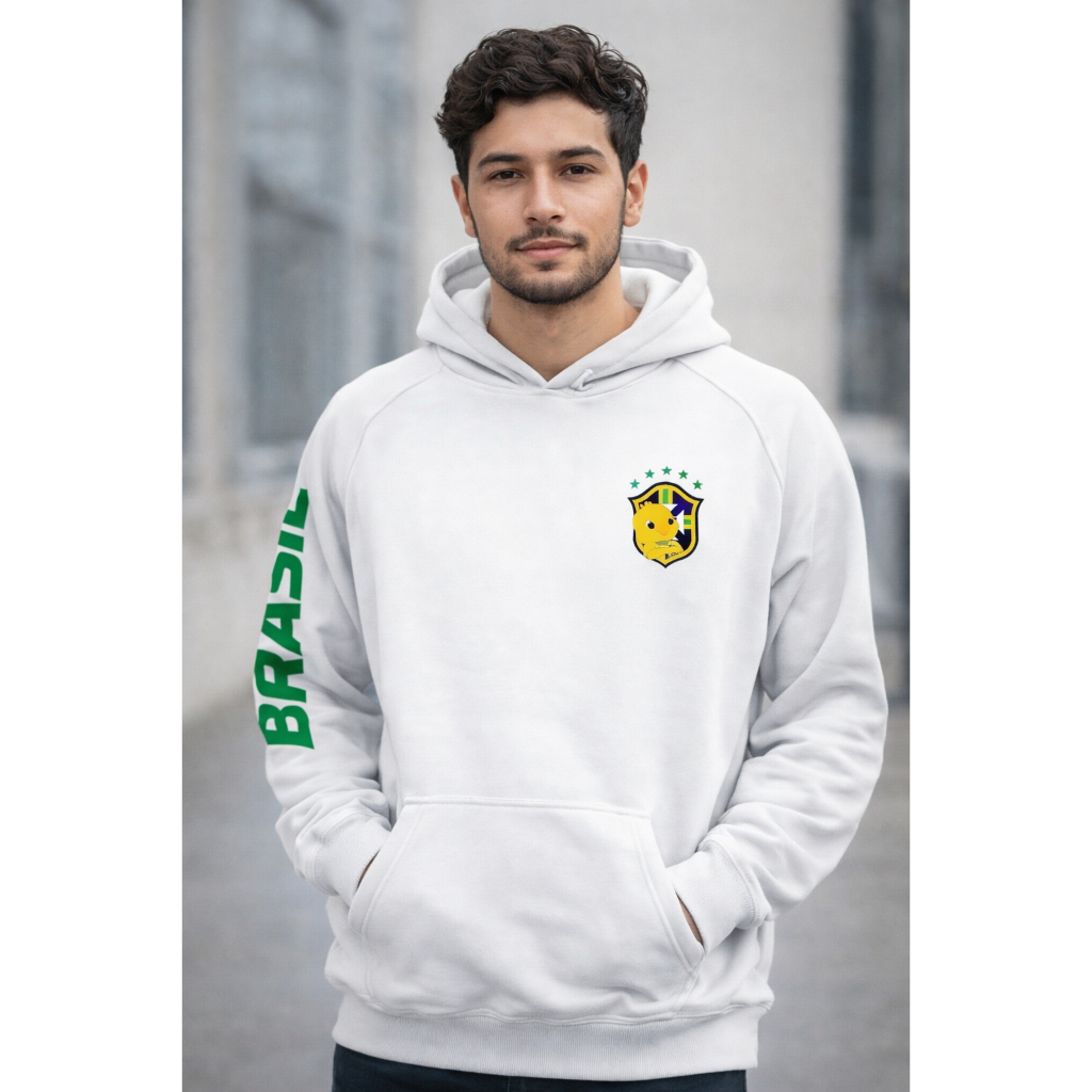 Blusa Brasil Moletom Torcedor Copa do Mundo 2026 Blusa de Frio Feminina Masculina