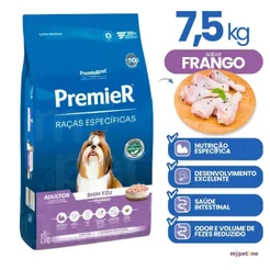 Ração Premier 7,5kg Shih Tzu Frango Cães Pequenos