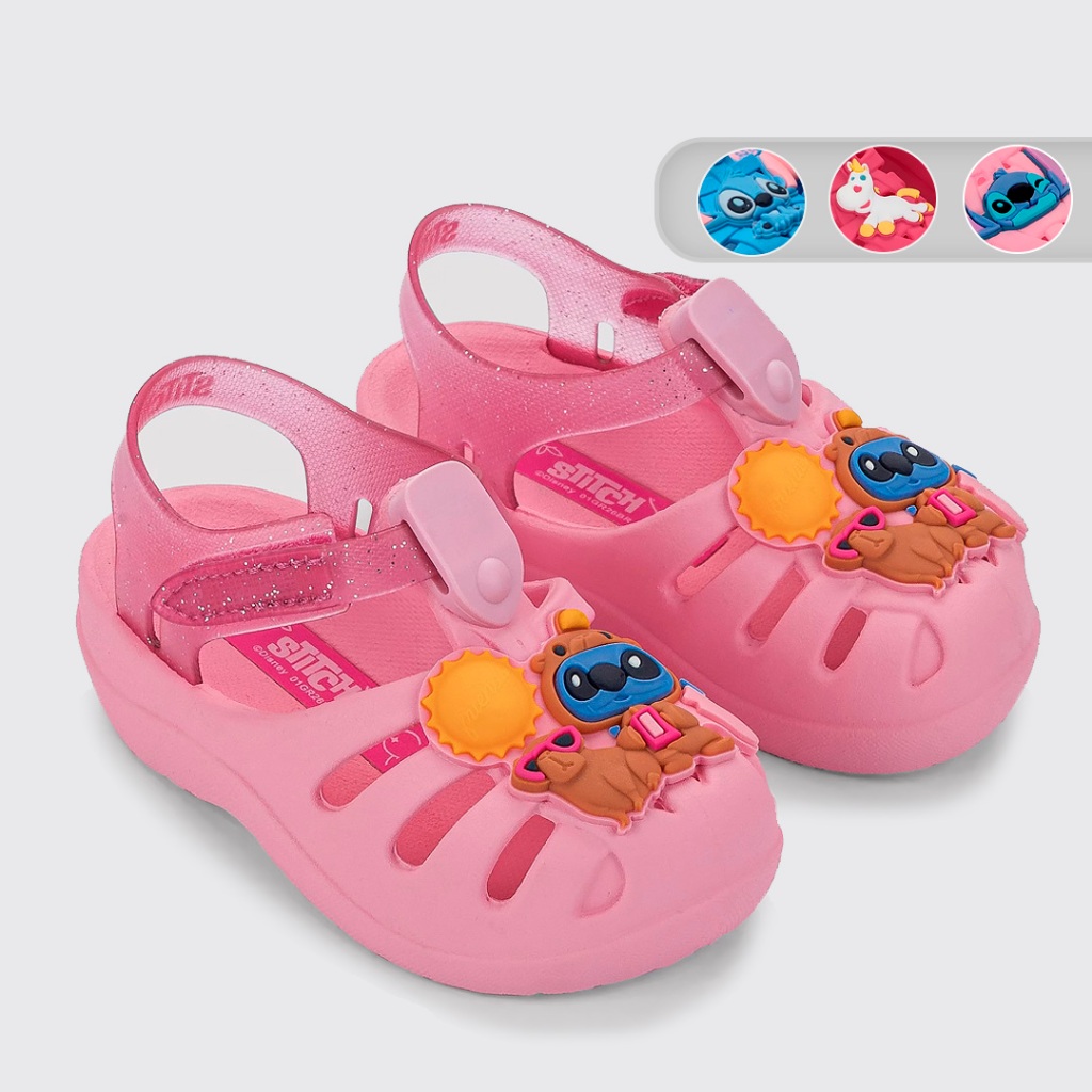 Sandalia Disney Stitch Minnie Grendene Kids Babuche Baby Menina 22303 em Oferta na Shopee