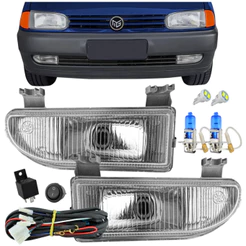 Kit Farol de Milha Vidro - Gol G2 bolinha, Parati, Saveiro - 1995 a 1999