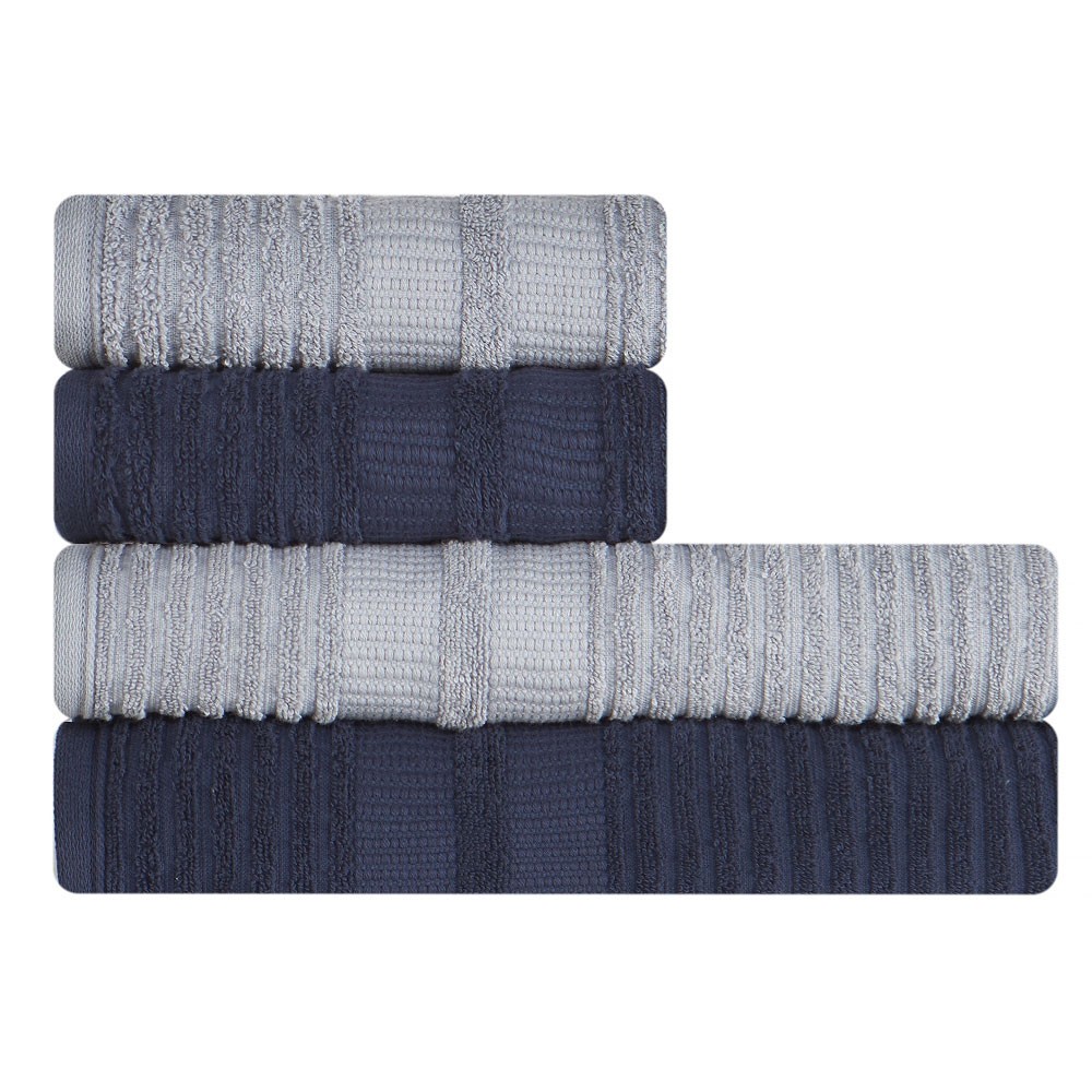 Jogo de Toalhas 4 Peças Banhão e Rosto 100 Algodão Brisa Karsten