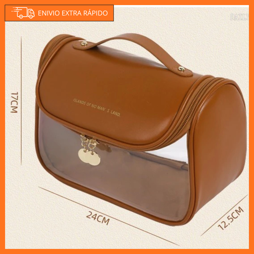 Imagem Necessaire impermeável de PVC e PU - Bolsa - Viagem - Porta Maquiagem