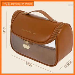 Necessaire impermeável de PVC e PU - Bolsa - Viagem - Porta Maquiagem em Oferta na Shopee