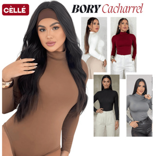 Body Feminino Manga Longa Gola Alta Cacharrel Ajuste Perfeito Zero Transparência Elegante Suplex em Oferta na Shopee