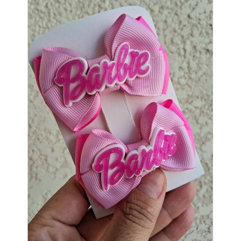 Parzinho da Barbie 7cm no Bico de Pato | Laço Infantil Delicado em Oferta na Shopee