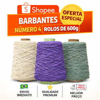 BARBANTES Nº 4 CRU UVA E MUSGO - ROLOS 600G - QUEIMA DE ESTOQUE - Fio Macio Crochê Não Desbota em Oferta na Shopee