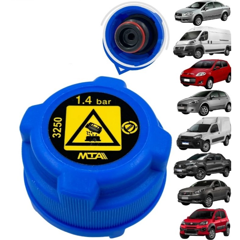 Tampa Reservatorio Expansao Fiat Novo Palio / Fiat 500 / Stilo / Punto / Doblo / Bravo