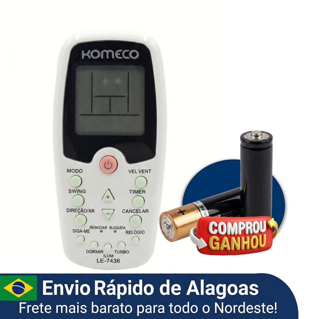 Controle Remoto Compatível Com Ar Komeco Midea Comfee Universal