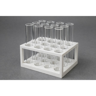 Suporte P/ 12 Tubos de Ensaio ou Marcadores 18mm para Laboratório |Organizador de Bancada| Química|