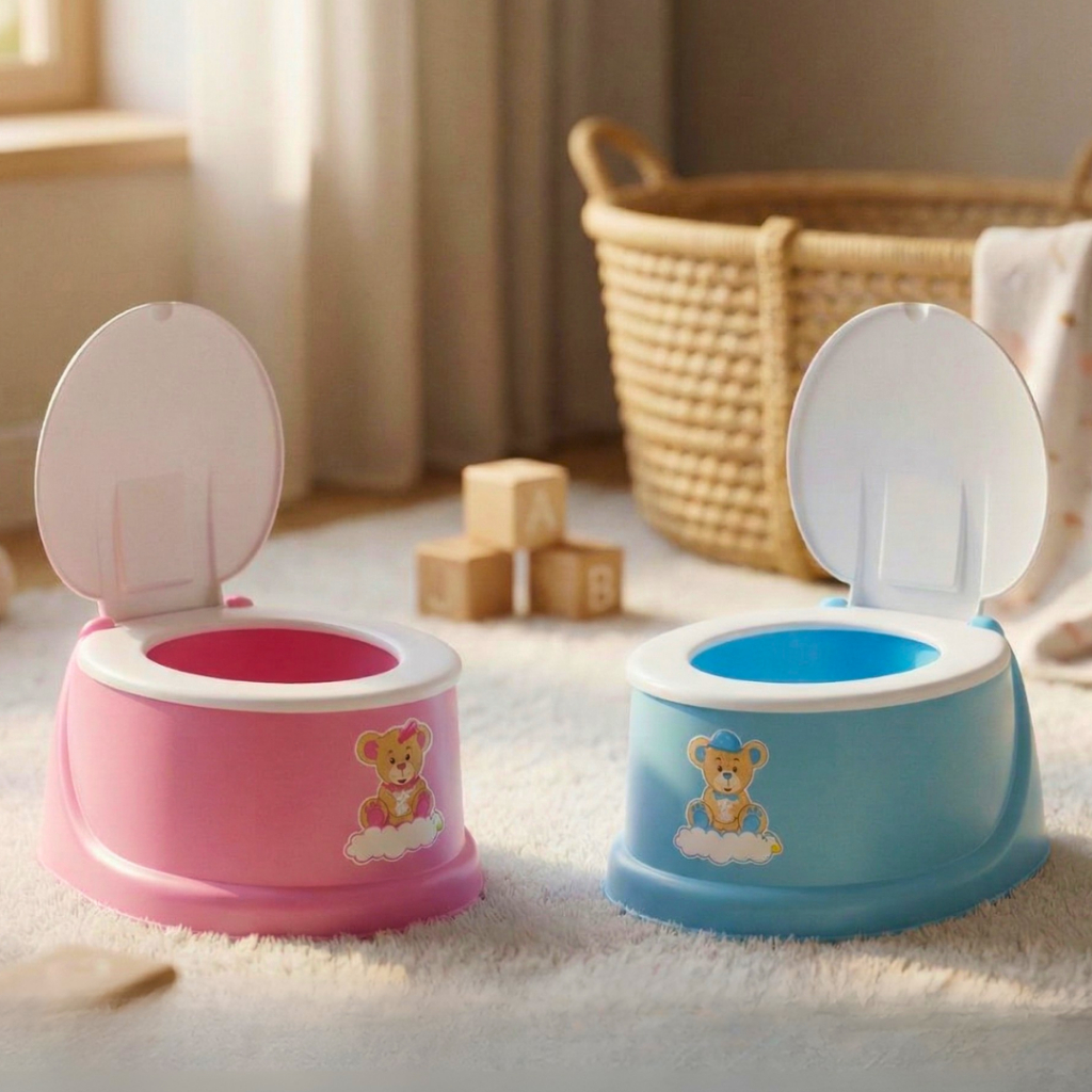 Penico Infantil Desfralde Bebê até 2 Anos com Tampa Leve e Confortável