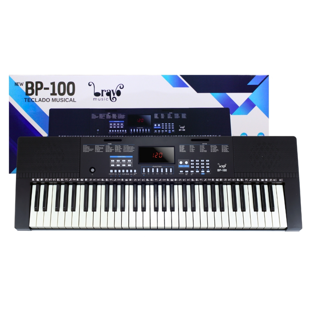 Teclado Musical Iniciante Estudante 5/8 Bravo Bp100 61 Teclas
