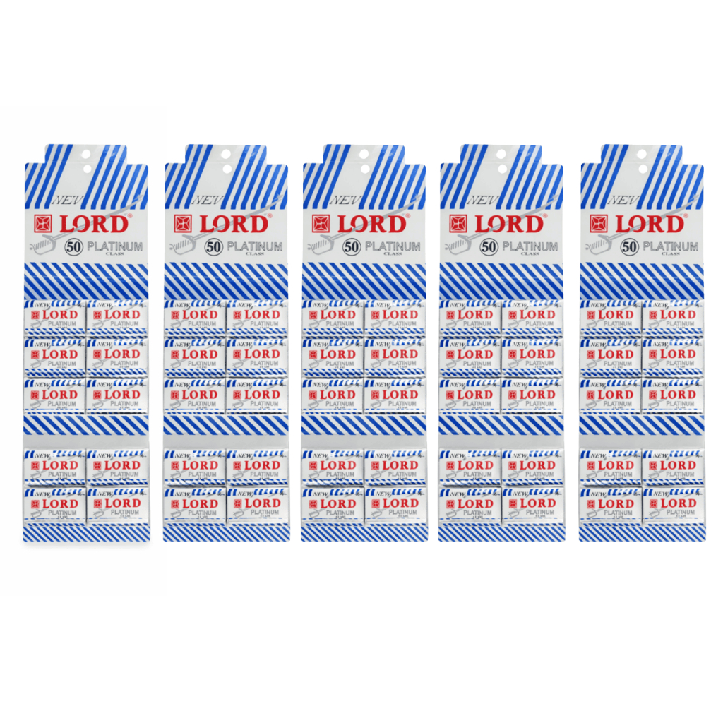 KIT 5 CARTELAS DE LÂMINAS LORD PLATINUM BARBEAR C/50 UN CADA – TOTAL 250 LÂMINAS PROFISSIONAIS em Oferta na Shopee