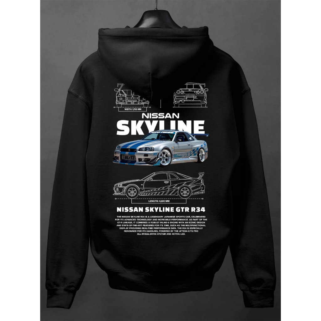 Moletom Exclusivo Skyline GT-R Brian O'Conner Velozes e Furiosos