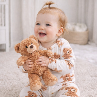 Conjunto Térmico Bebê Pagão Longo Urso Marrom em Oferta na Shopee