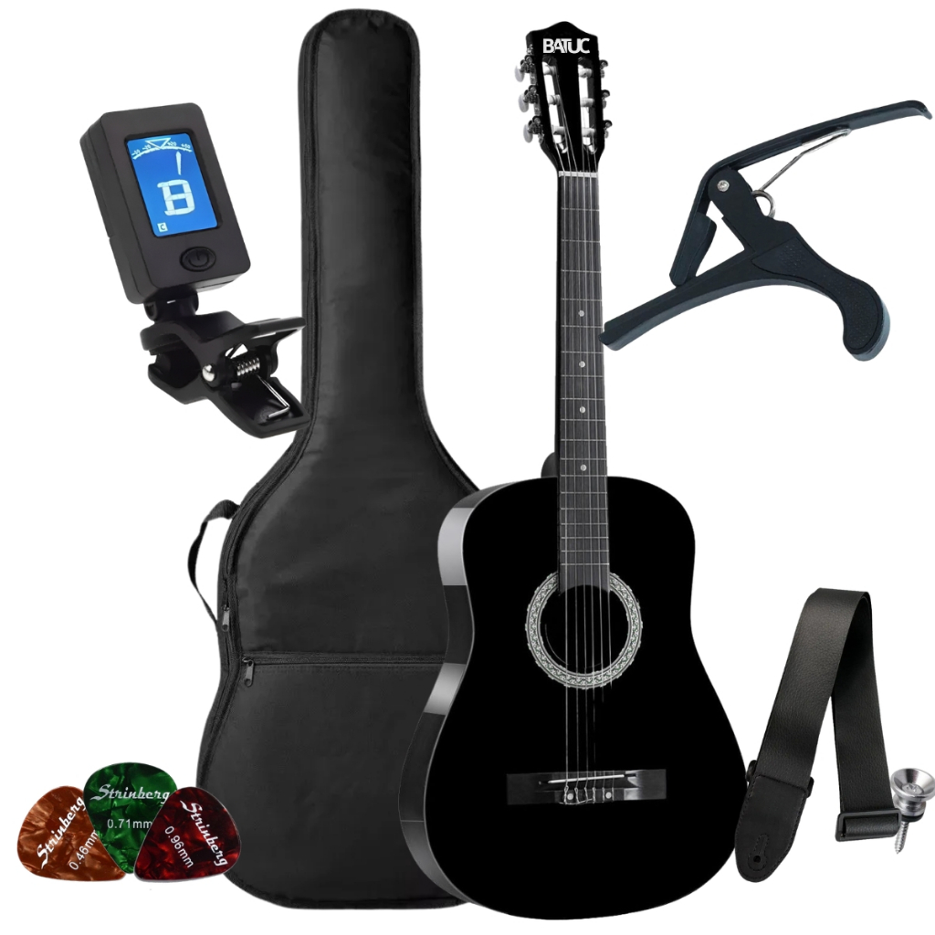 Kit Violão Acústico Inciante Batuc Bn50 Nylon + Acessórios em Oferta na Shopee