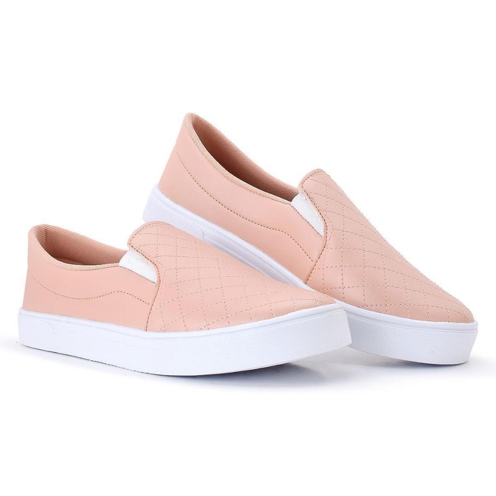 Promoção Tênis Feminino Original Slip On Iate Calce Fácil Sem Cadarço Confortável Casual Dia a Dia Sapatenis Moda