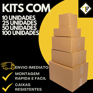 Kit Caixas de Papelão 15x15x15 em Atacado Resistentes e Econômicas para Envio PAC SEDEX em Oferta na Shopee
