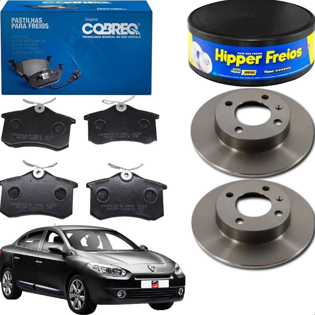 Kit Disco+pastilha Traseira Renault Fluence 2011/2018