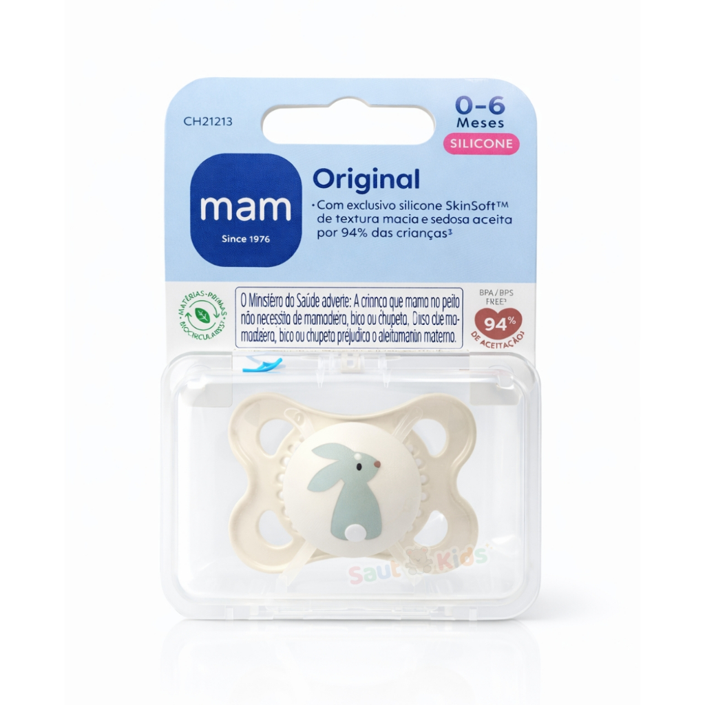 Chupeta MAM 0-6 Meses Silicone Bebê Recém Nascido Menino Menina Neutra Original