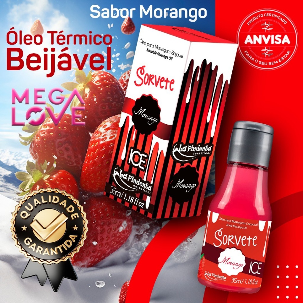 GEL BEIJÁVEL SORVETE PARA ELE NÃO RESISTIR A VOCÊ A NOITE INTEIRA