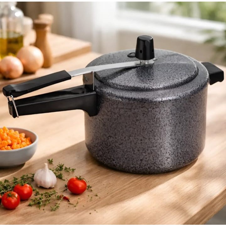 Panela De Pressão 4,5L Alumínio Craqueada Ótima Qualidade