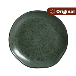 Prato De Sobremesa De Cerâmica Organico Arauco Verde 19,5cm - Porto Brasil Original