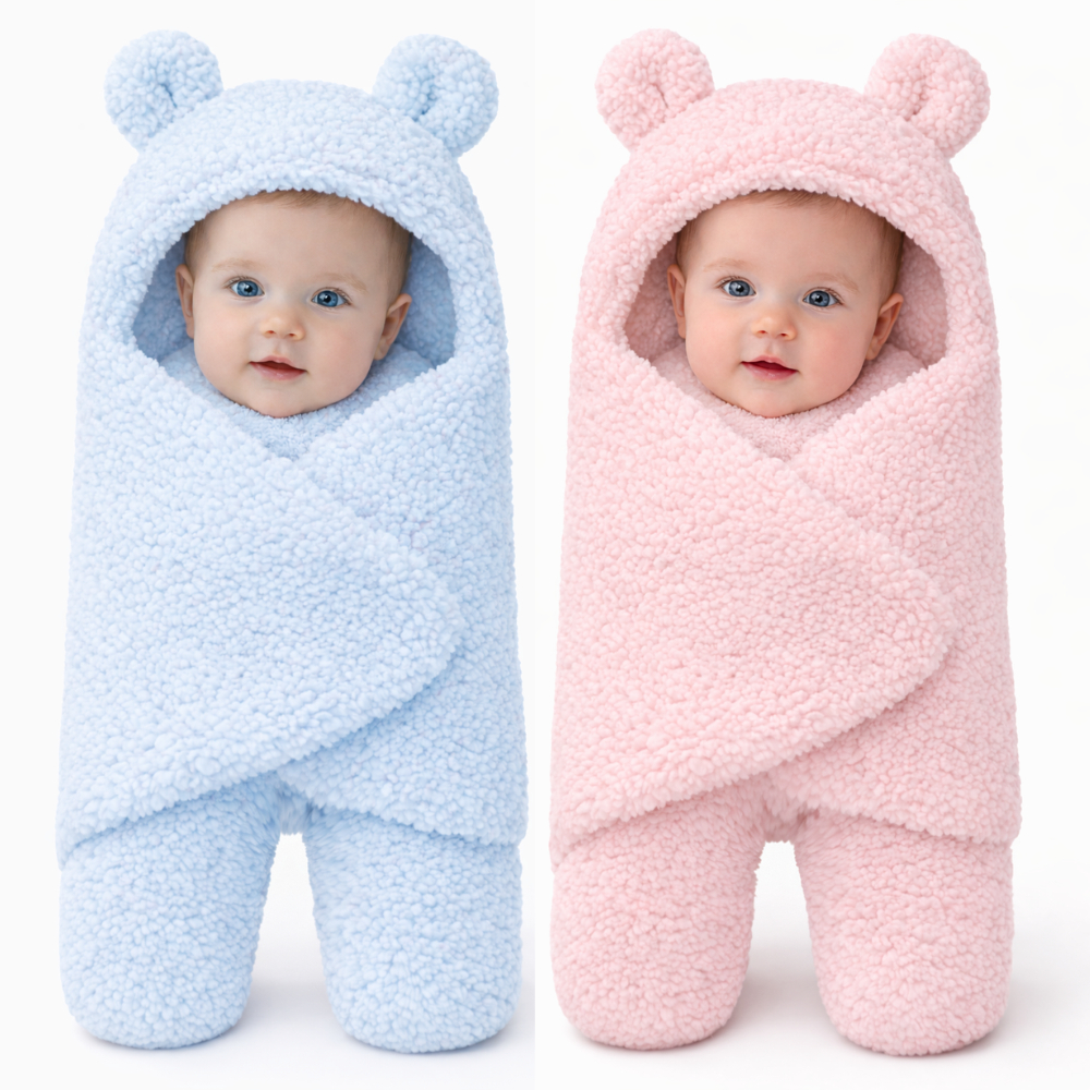 Saco de Dormir Bebe Ursinha Menina e Menino Maternidade | 6 Cores Disponíveis