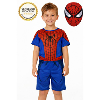 Roupa Infantil Fantasia Festa Aniversário Personagens Homem Aranha em Oferta na Shopee