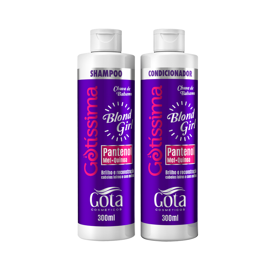 Kit Gotíssima Chuva de Balsamo Gota Dourada Shampoo + Condicionador 300ml
