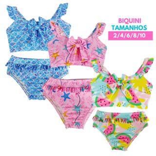 Biquini Infantil Blogueirinha 2 4 6 8 10 Moda Praia Piscina Babado em Oferta na Shopee