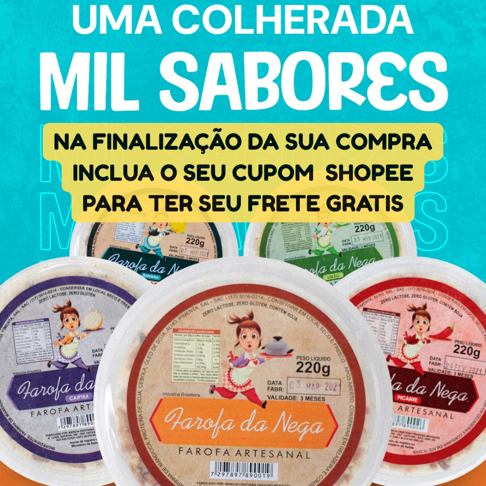 Farofa Da Nega - Kit com 5 Potes