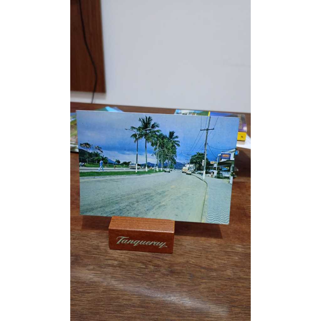 Cartão Postal Antigo - Bertioga Vista do centro da cidade