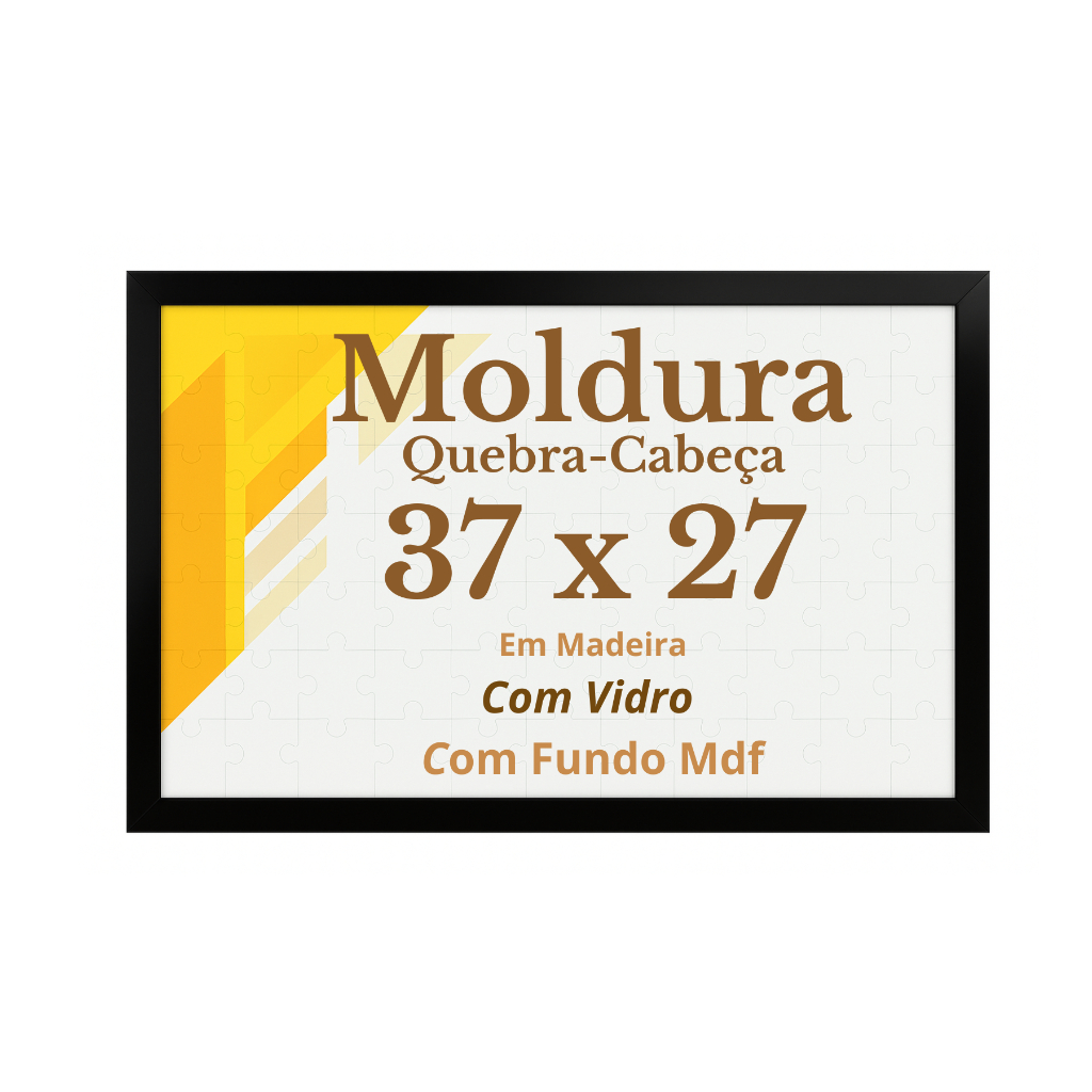 Moldura 27x37 Com Vidro Quadro 37x27 Foto, Imagem, Pôster, Impressão, Quebra Cabeça