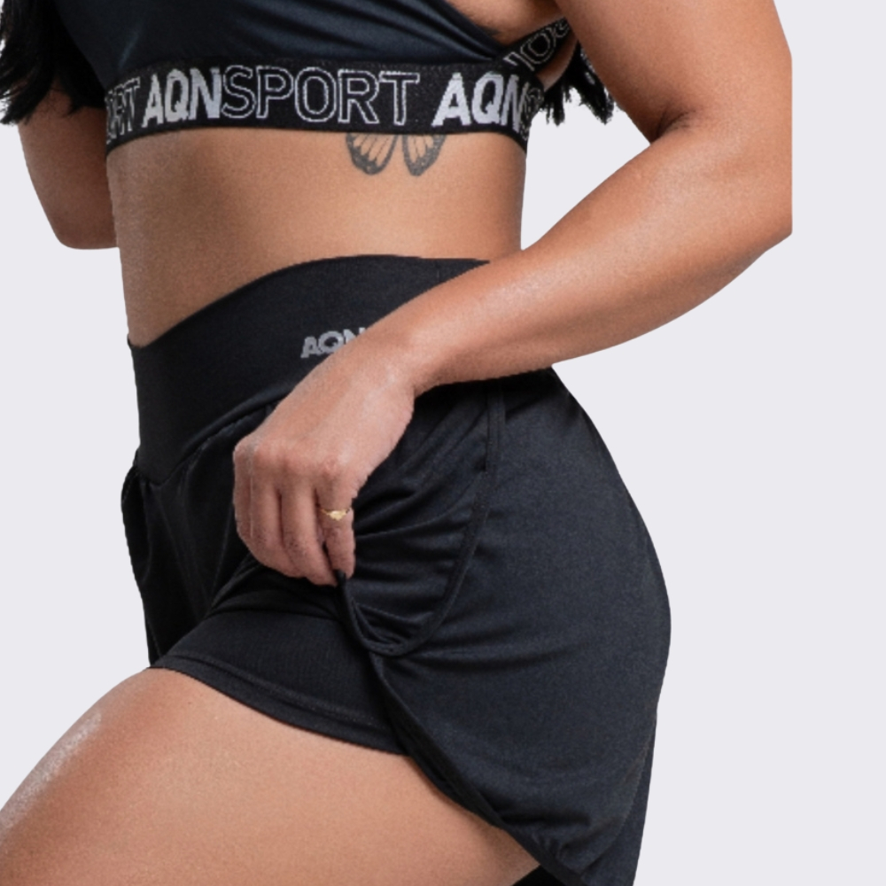 Kit 2 Short Fitness Feminino Com Short Interno Beach Tennis Academia AQN SPORT