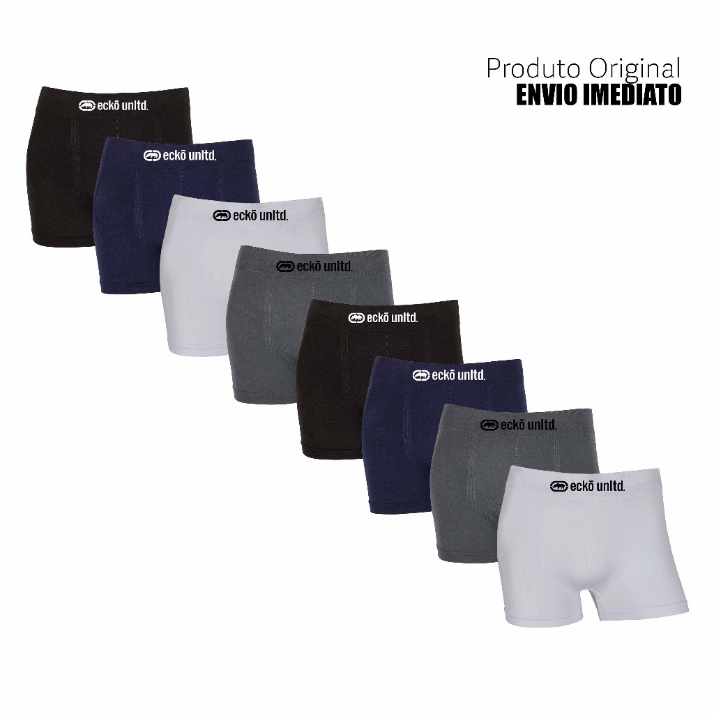Kit 4 ou 8 cuecas boxer marca Ecko Microfibra Originais