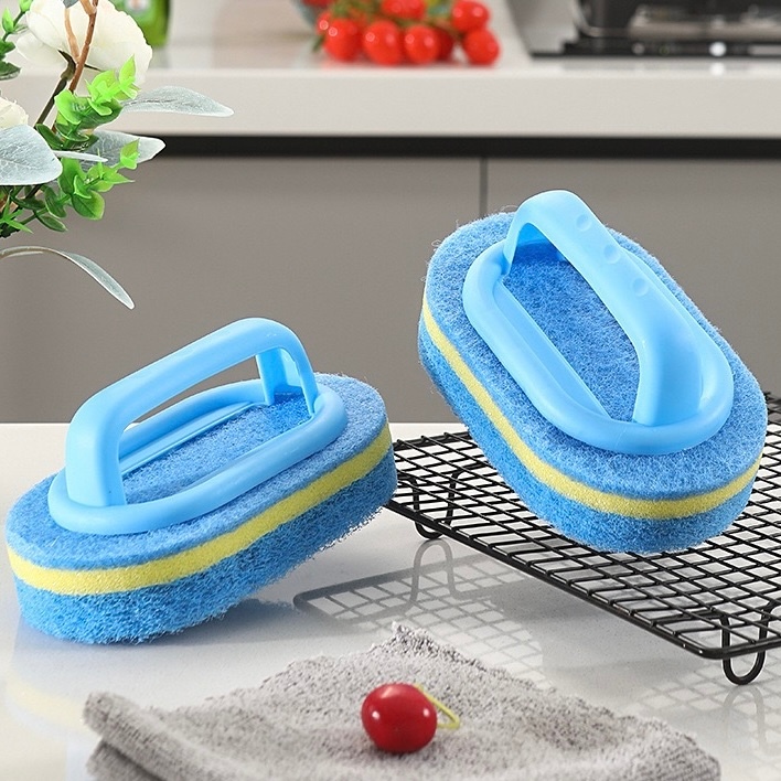 Escova Esponja Multiuso com Cabo Ergonômico - Para Limpeza de Azulejos, Box, Pisos e Banheiro — imagem 2 de 2