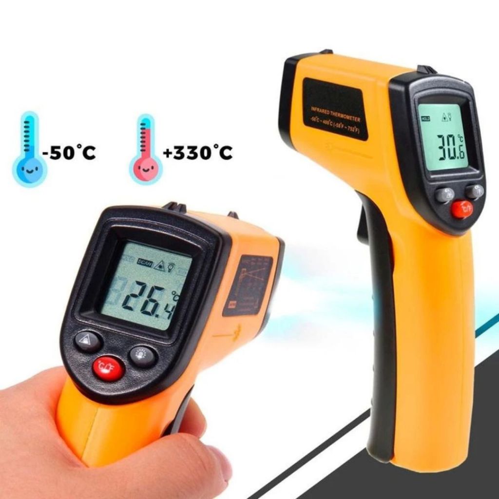 Termômetro Industrial Digital Infravermelho Laser Medição Temperatura Industrial -55ºc até 400ºc
