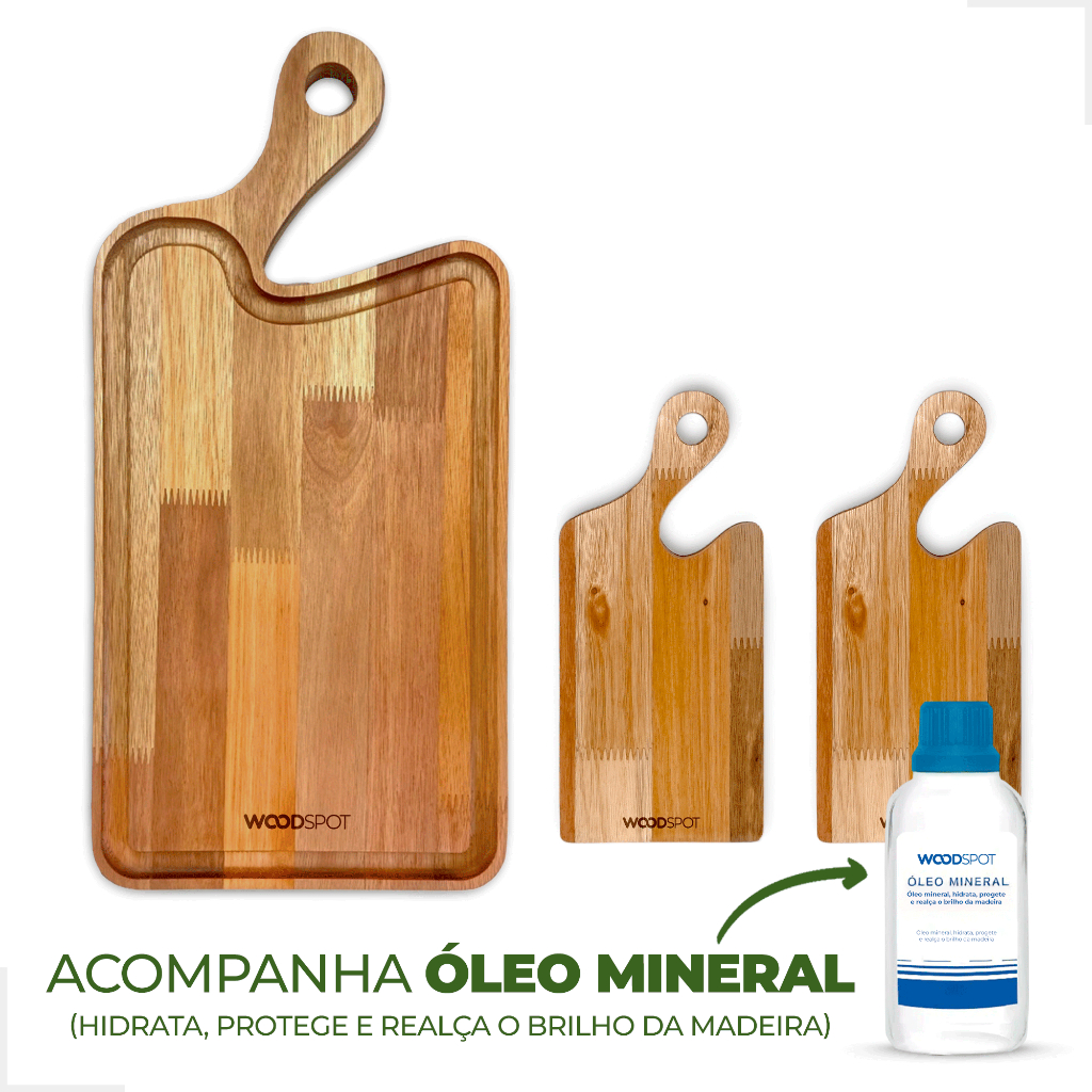 Kit Tábuas Churrasco Madeira Eucalipto Resistente Retangular Canaleta Cortar Servir Carne Petiscos