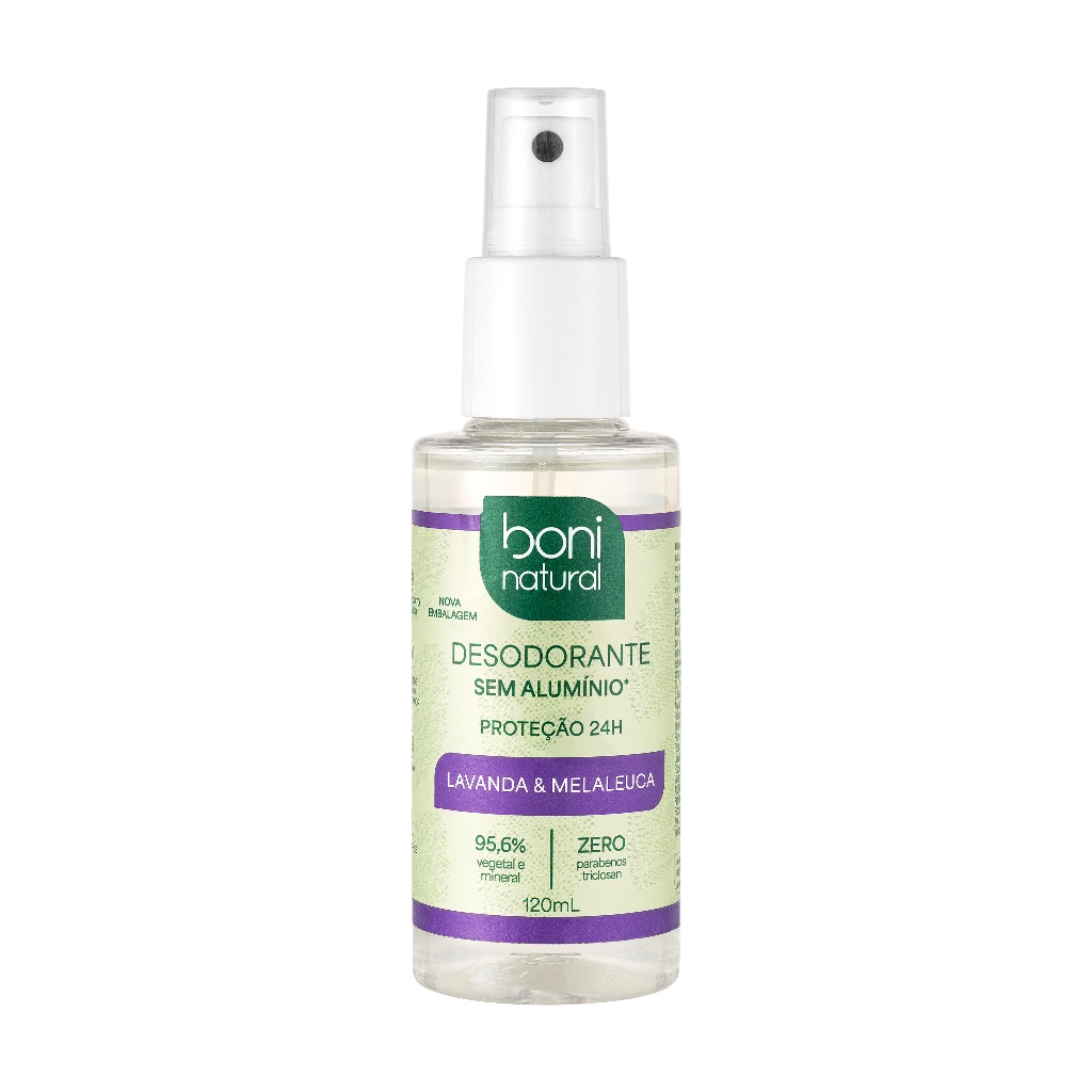 Desodorante Spray Melaleuca e Lavanda 120ml Boni Natural em Oferta na Shopee
