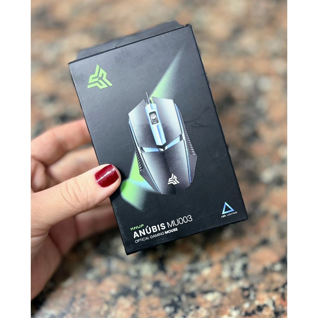 Mouse Gamer Knup Anúbis MU003 USB com LED Óptico Alta Precisão para PC e Notebook
