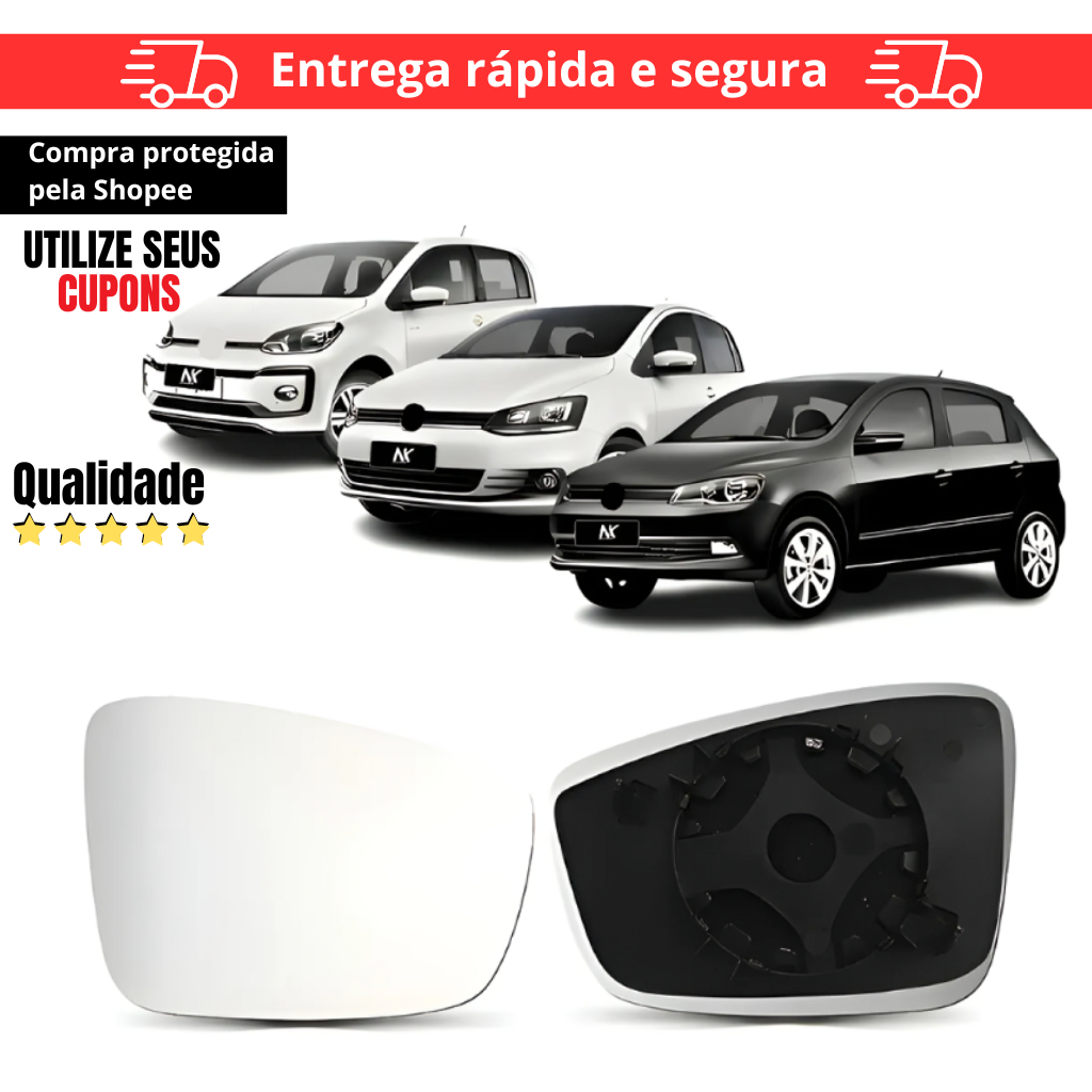 Lente Espelho Fox 2010 11 12 13 14 15 16 17 18 19 20 2021 Gol G6 12 Á 2023 UP 2014 Á 2021