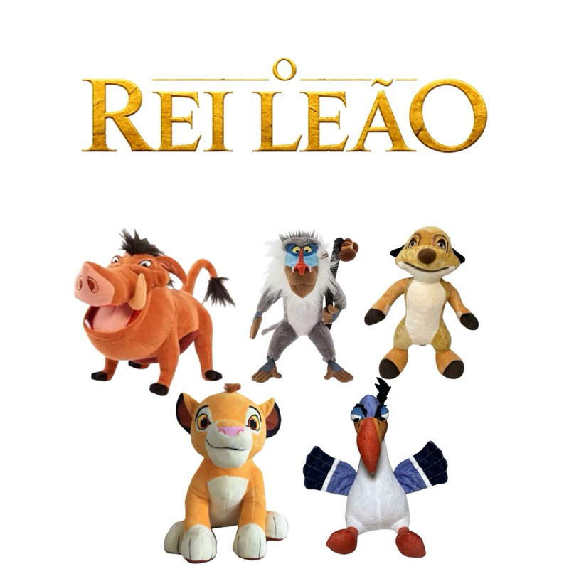 Pelúcia Rei Leão Pumba Rafiki Simba Timão Zazu 26Cm Disney Fun